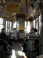 函館市電 車内