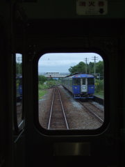 蘭留駅 特急サロベツの通過待ち