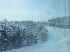 雪の塩狩峠