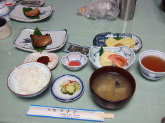 民宿なぎさ 8月12日の朝食