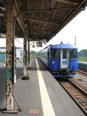 豊富駅到着
