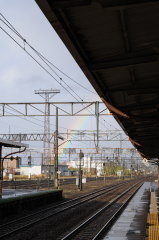 滝川駅の虹