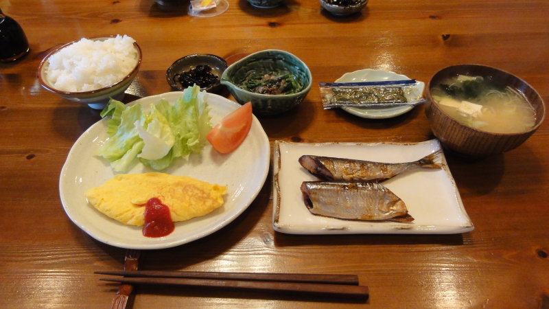 とほ宿ばっかす 12月30日の朝ご飯