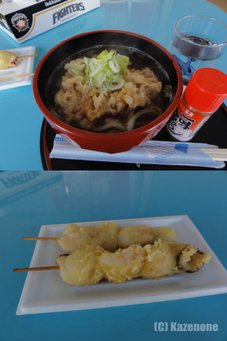 たこ天うどん&たこザンギ( ゚Д゚)ウマー
